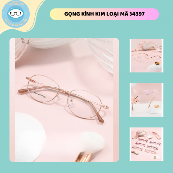 Gọng kính kim loại mã 34754